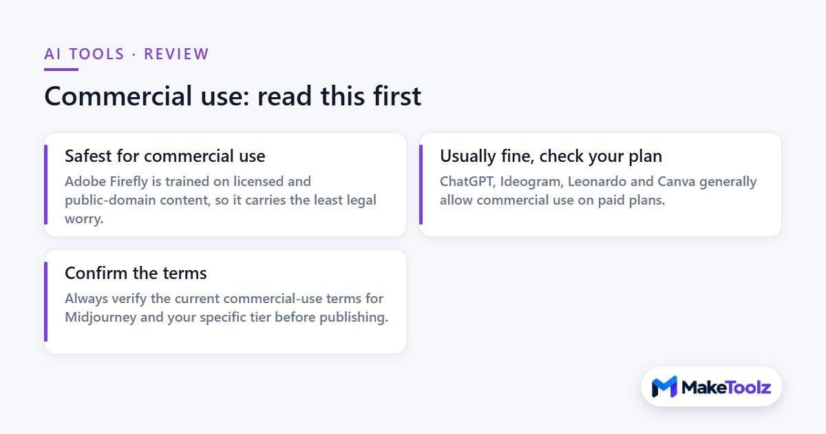 AI image generators and commercial use rights