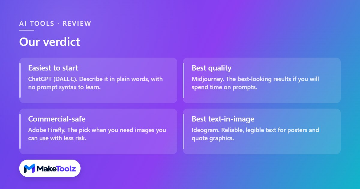 Our verdict on the best AI image generators